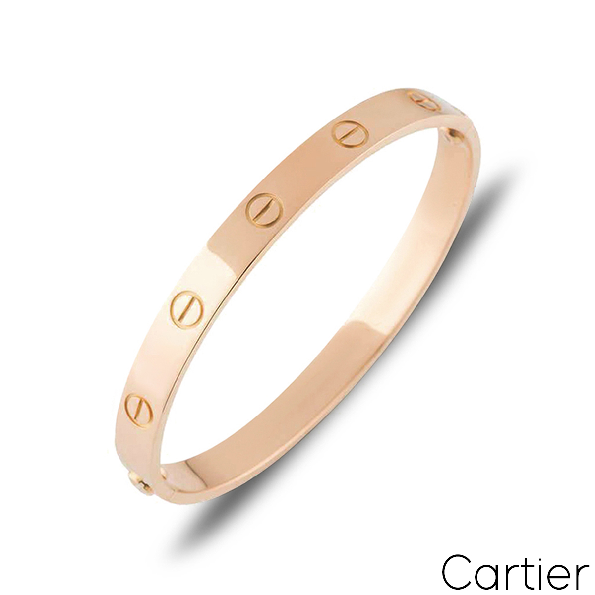 Cartier Rose Gold Plain Love Bracelet Size 19 B6035619